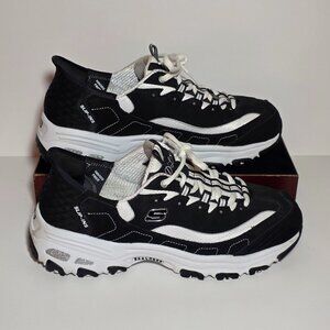 Skechers D'Lites 150030W Slip Ins Air Cooled Memory Foam Shoes Womens 8.5 WIDE